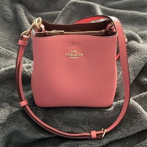 Blush crossbody coach purse